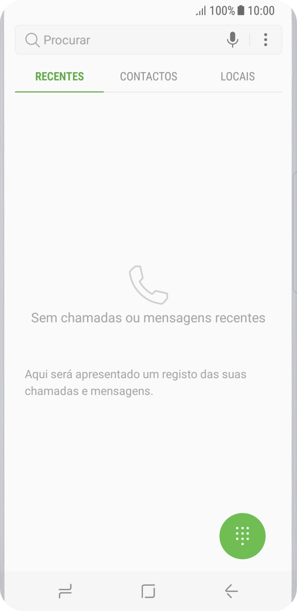 Prima o ícone de menu.