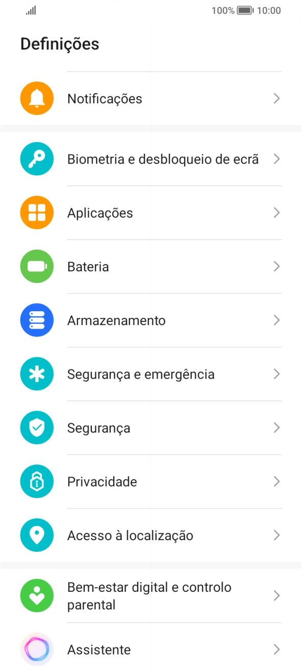 Prima Biometria e desbloqueio de ecrã.