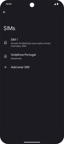 Prima o eSIM pretendido.