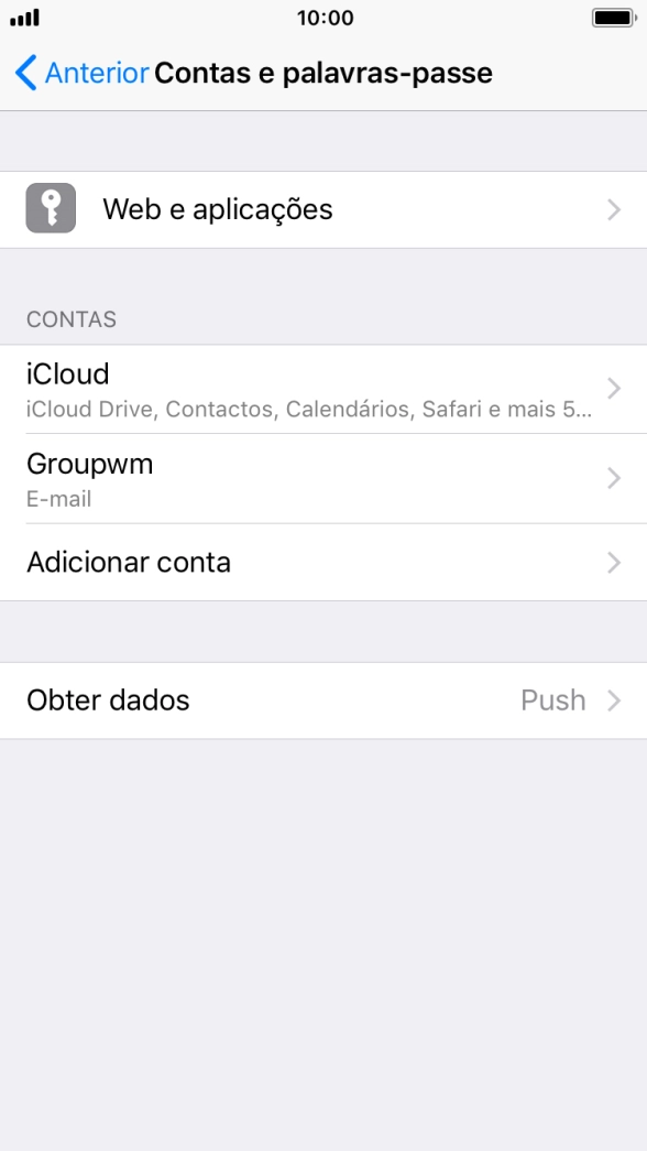 Prima o nome na conta de e-mail que acabou de criar.