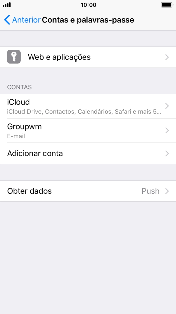Prima o nome na conta de e-mail que acabou de criar.