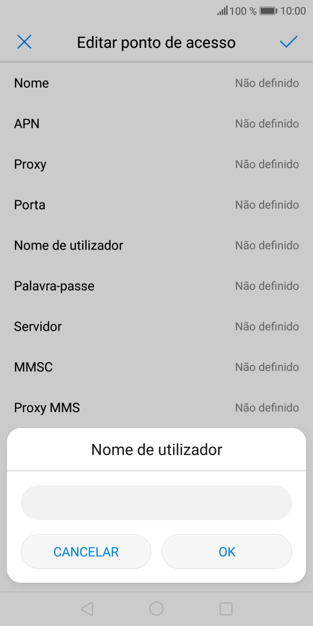 Introduza vodafone e prima OK.
