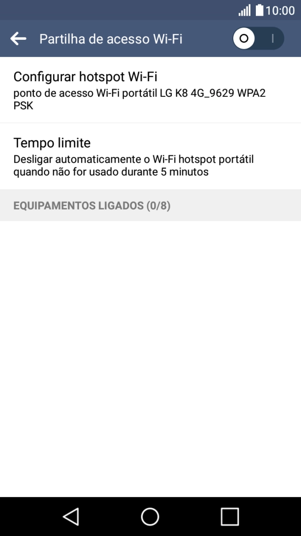 Prima Configurar hotspot Wi-Fi.