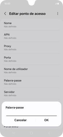 Introduza vodafone e prima OK.