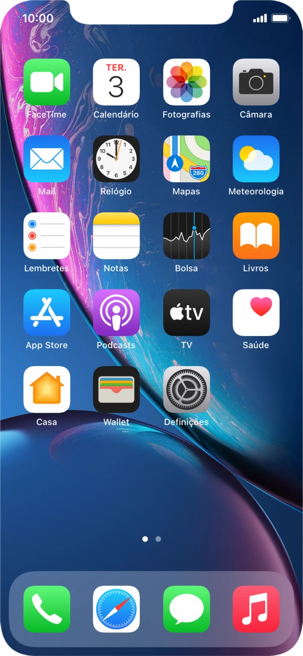 Prima o ícone de mensagens.