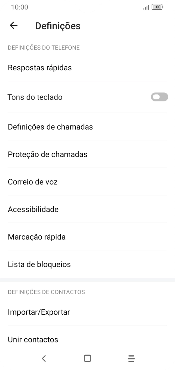 Prima Definições de chamadas.