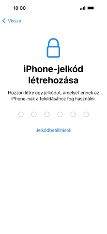 Válaszd a Jelkódbeállítások lehetőséget.