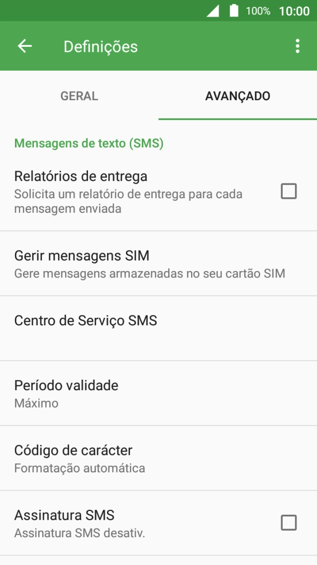 Prima Centro de Serviço SMS.