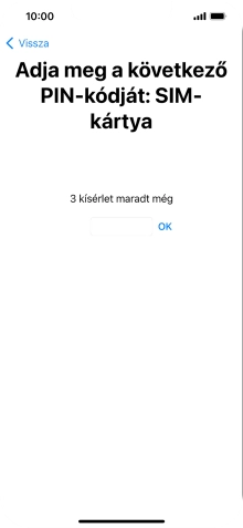 Amennyiben a SIM-kártyád zárolva van, írd be a PIN-kódodat, és válaszd az OK lehetőséget.