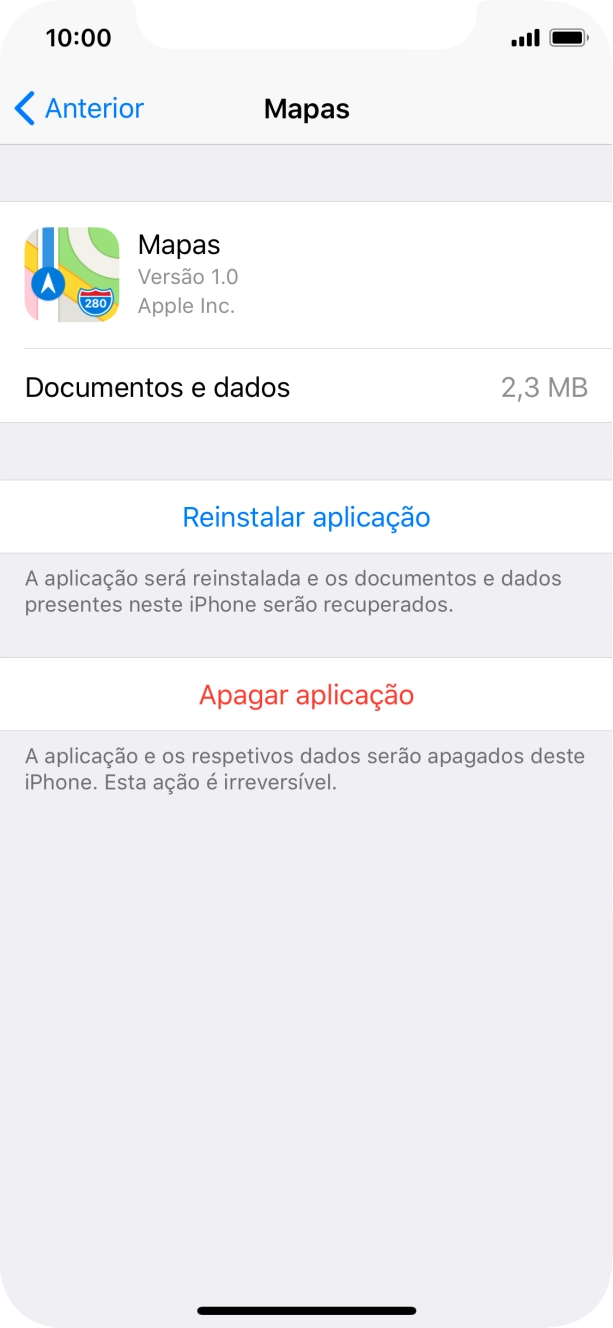 Para voltar ao ecrã inicial, deslize o dedo de baixo para cima a partir da base do ecrã.