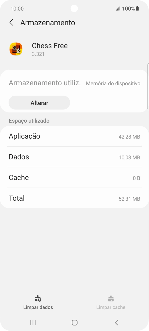Prima a tecla de início para terminar e voltar ao ecrã inicial.