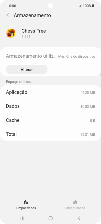 Prima a tecla de início para terminar e voltar ao ecrã inicial.