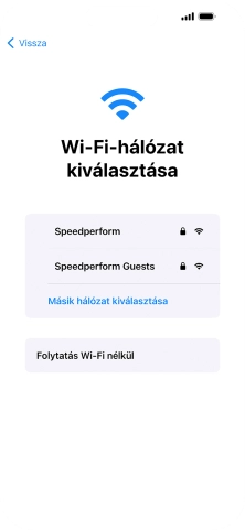 Válaszd ki a kívánt Wi-Fi hálózatot.