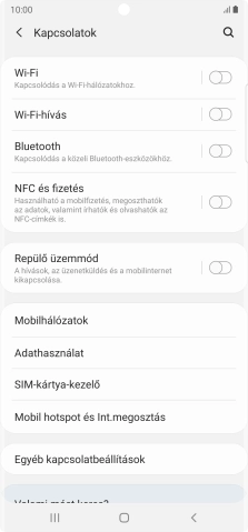 Válaszd a Bluetooth lehetőséget.