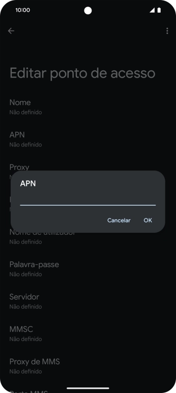 Introduza net2.vodafone.pt e prima OK.
