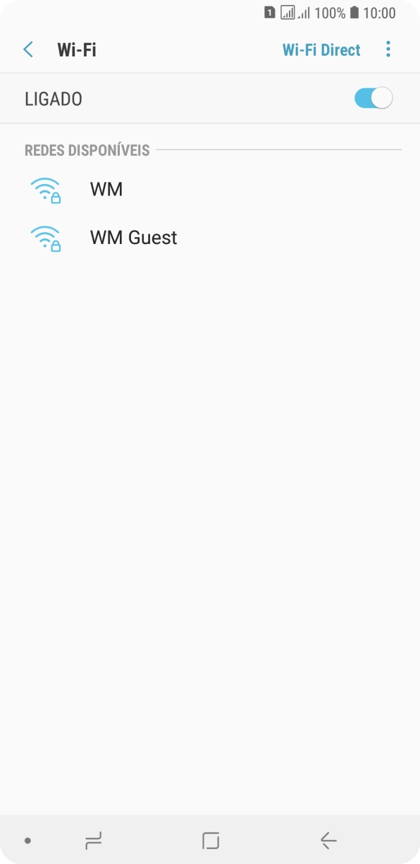 Prima a rede Wi-Fi pretendida.
