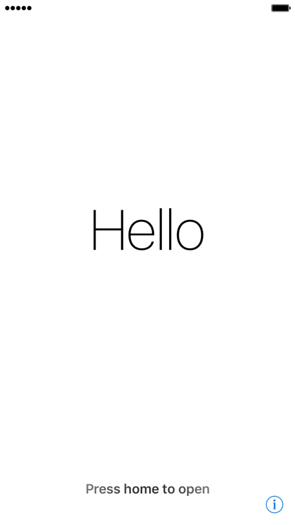 Prima a tecla de início.