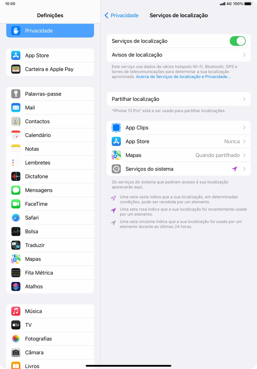 Prima a aplicação pretendida.