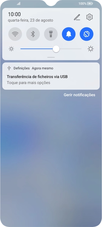 Prima Toque para mais opções.