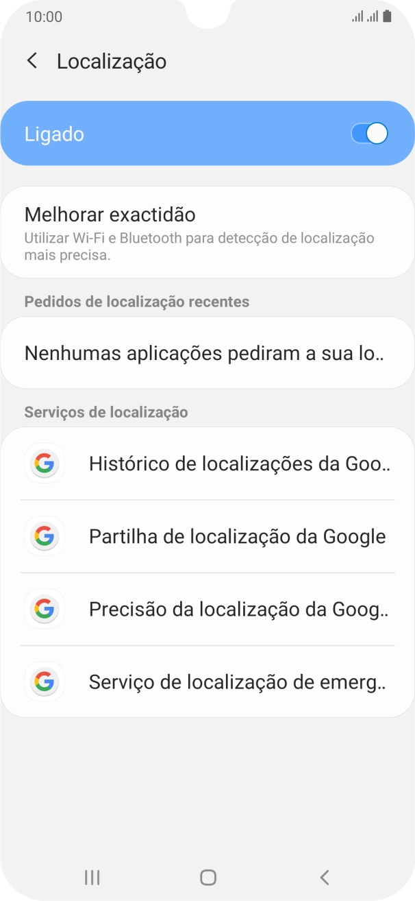 Prima Precisão da localização da Goog...