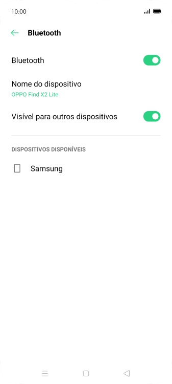 Prima o dispositivo Bluetooth pretendido e siga as indicações no ecrã para emparelhar o dispositivo pretendido com o telefone.