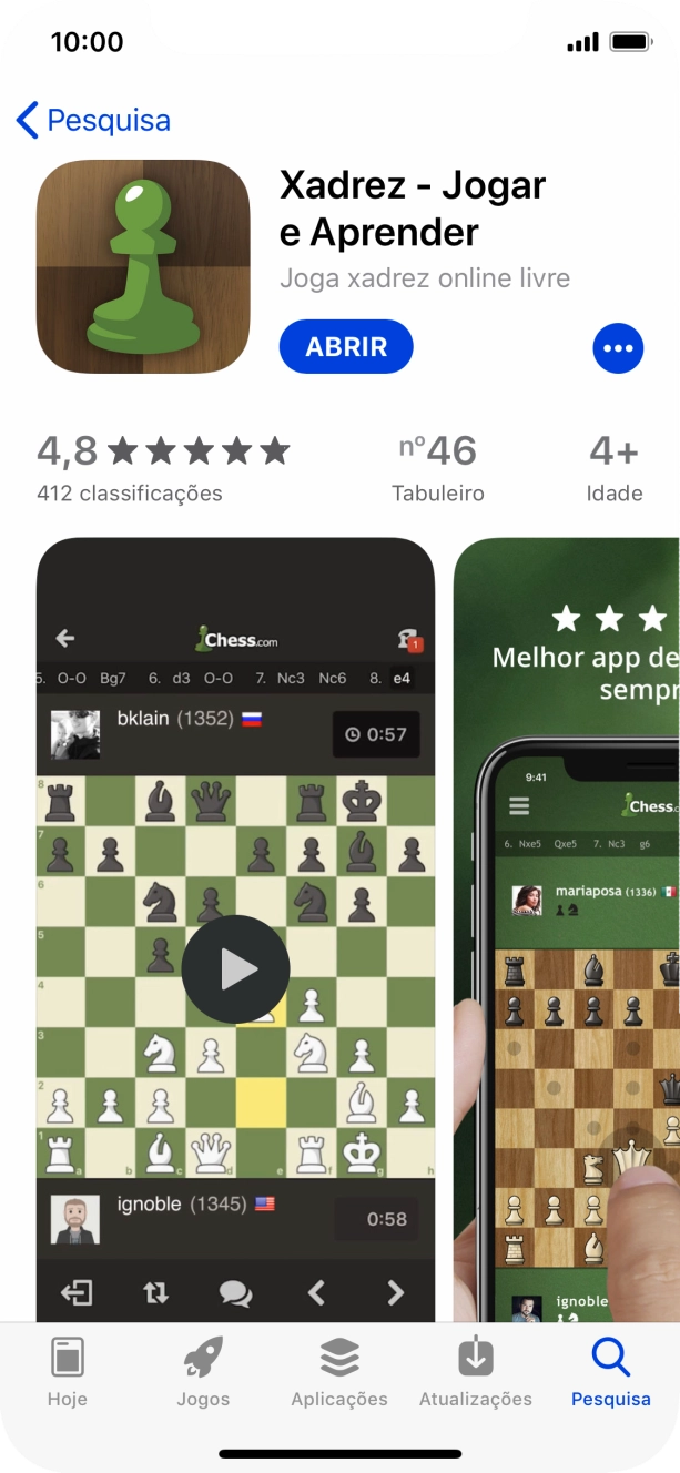 Para voltar ao ecrã inicial, deslize o dedo de baixo para cima a partir da base do ecrã.