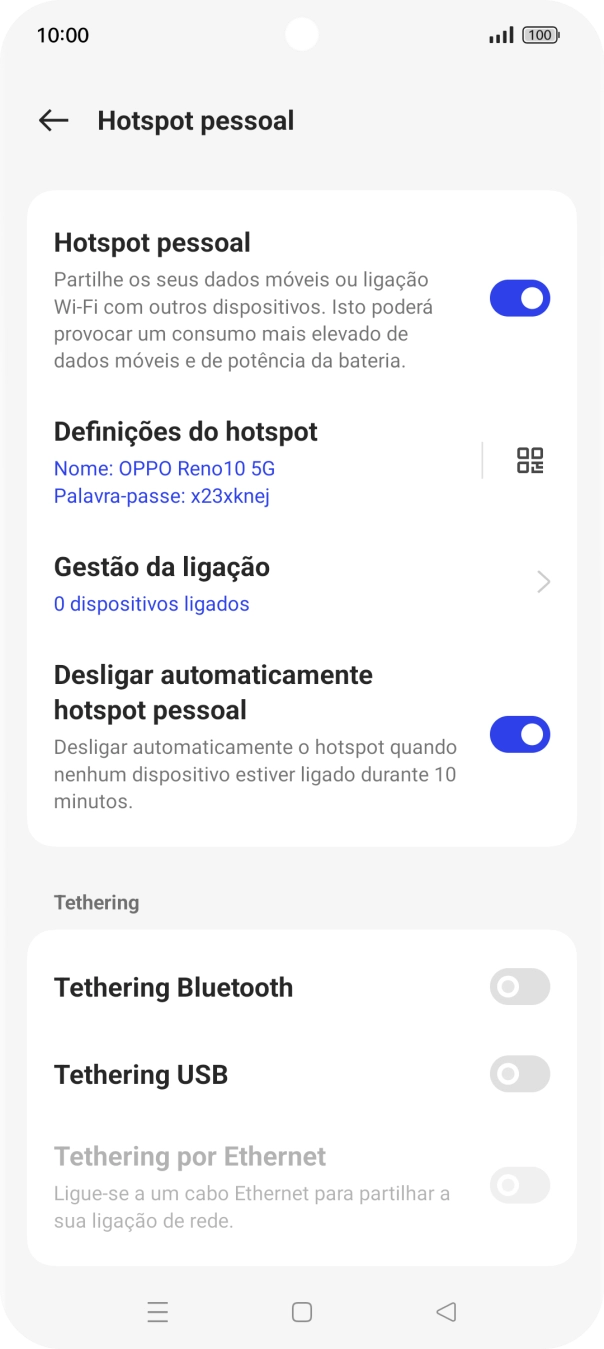 Prima a tecla de início para terminar e voltar ao ecrã inicial.