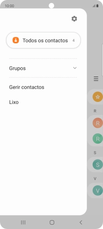 Prima Gerir contactos.