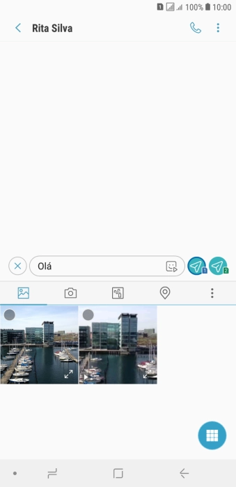 Prima o ícone de imagem.