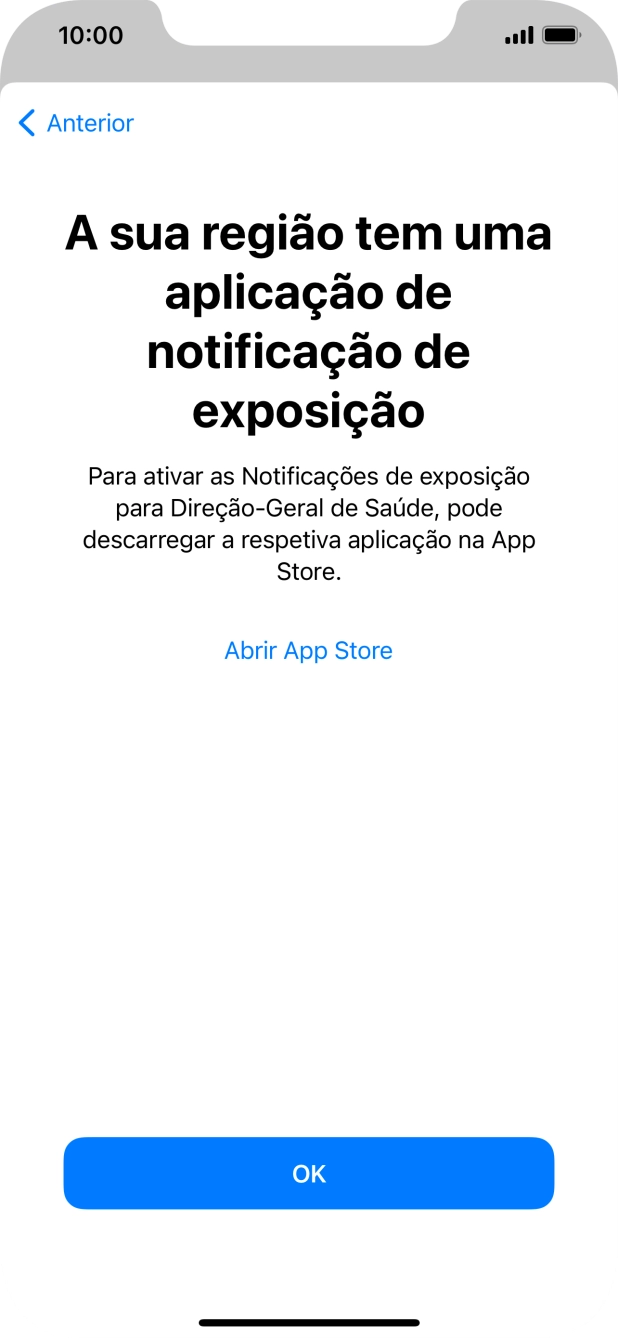 Prima Abrir App Store e siga as indicações no ecrã para descarregar e instalar a app.