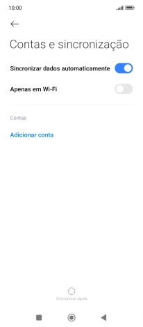 Prima Adicionar conta.