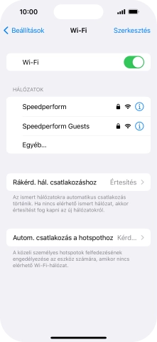 Kattints a kívánt Wi-Fi hálózatra, és írd be a Wi-Fi hálózathoz tartózó jelszót.