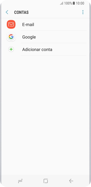 Se o ecrã mostrar esta imagem, a sua conta foi identificada e configurada automaticamente. Siga as indicações no ecrã para introduzir informações adicionais e concluir a configuração.