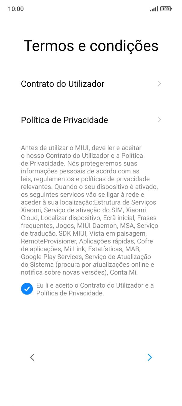 Prima a seta para a direita.