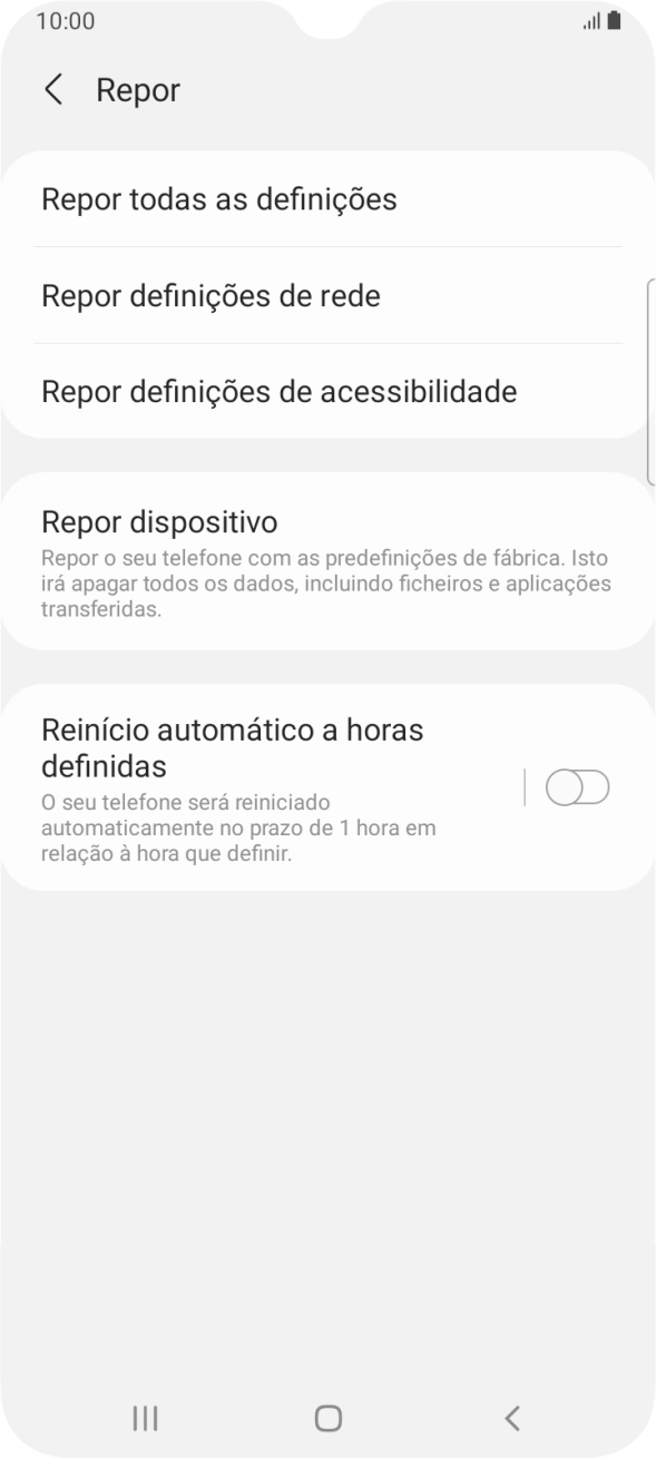 Prima Repor dispositivo.