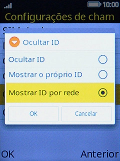 Escolha Mostrar o próprio ID para ativar a função.