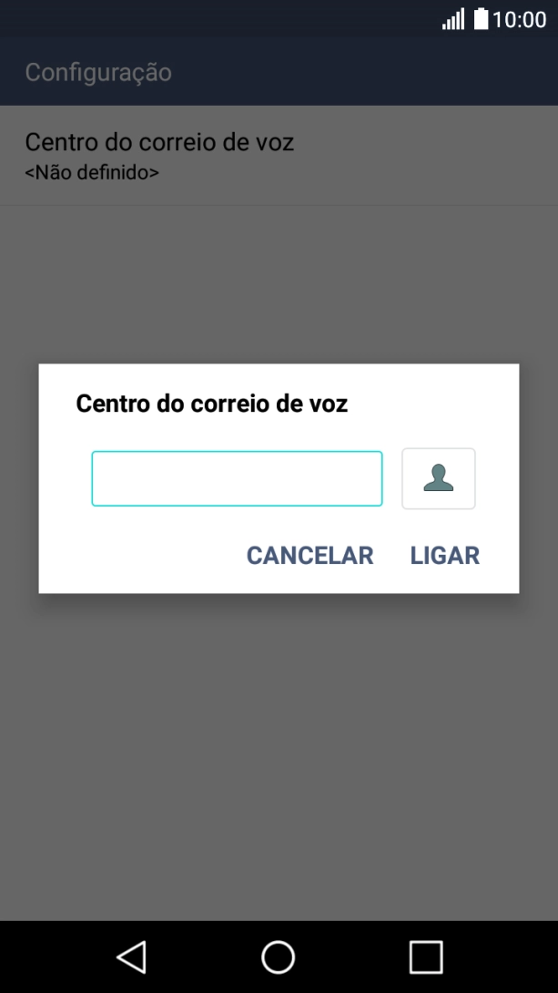 Introduza 123 e prima LIGAR.