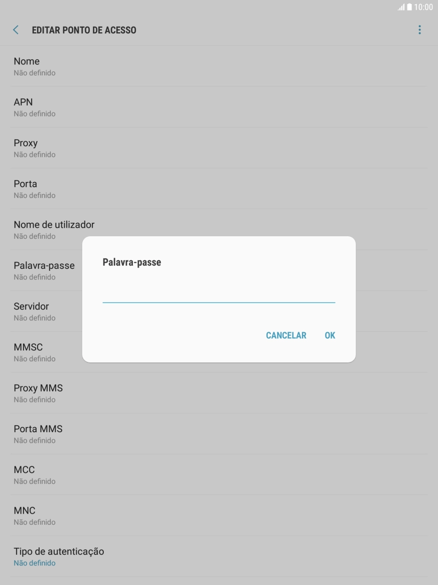 Introduza vodafone e prima OK.