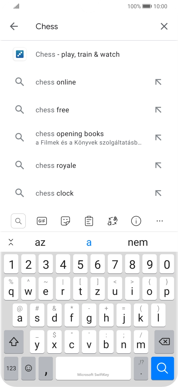 Írd be a keresett alkalmazás nevét vagy kategóriáját, és kattints a keresés ikonra.