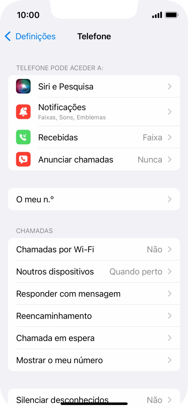 Prima Mostrar o meu número.