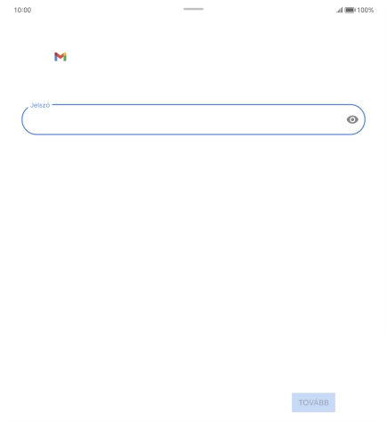 Kattints a „Jelszó” alatti mezőre, és írd be az e-mail-fiókodhoz tartozó jelszót.