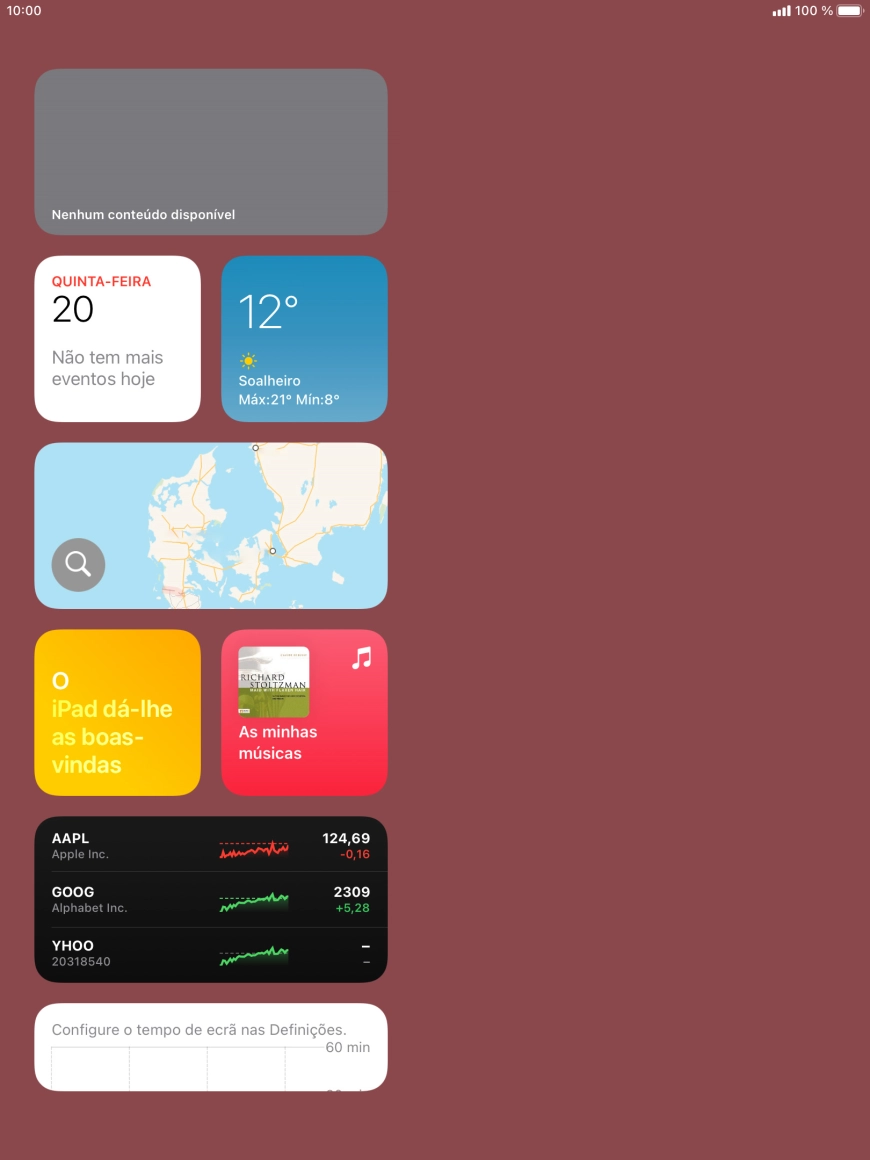 Prima o widget pretendido e arraste-o sobre outro widget pretendido.