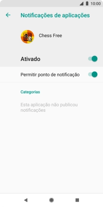 Prima o indicador superior para ativar ou desativar a função.
