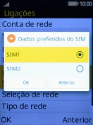 Escolha o cartão SIM pretendido.