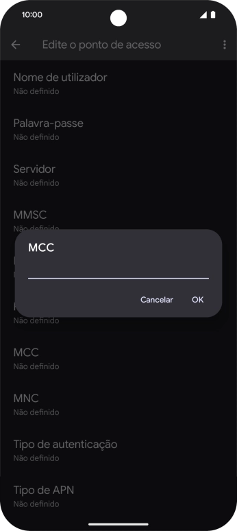 Introduza 268 e prima OK.