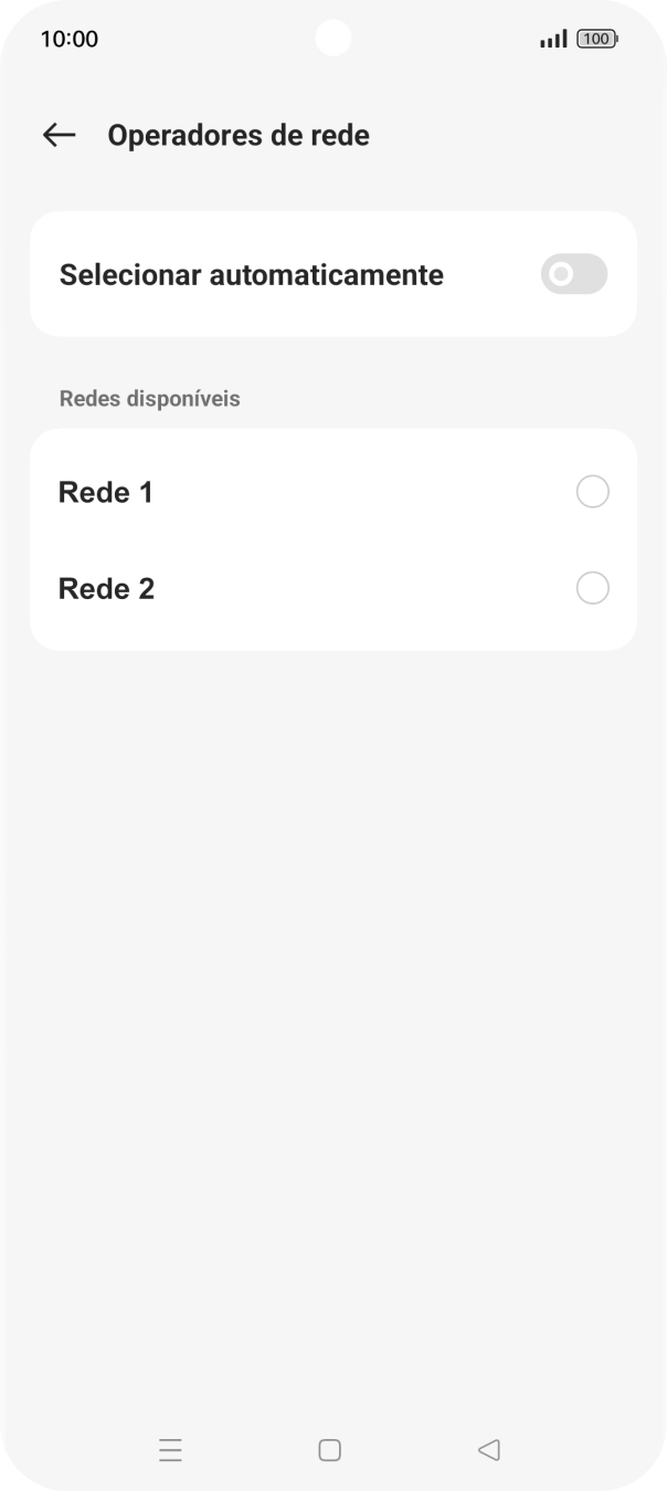 Prima a rede pretendida.
