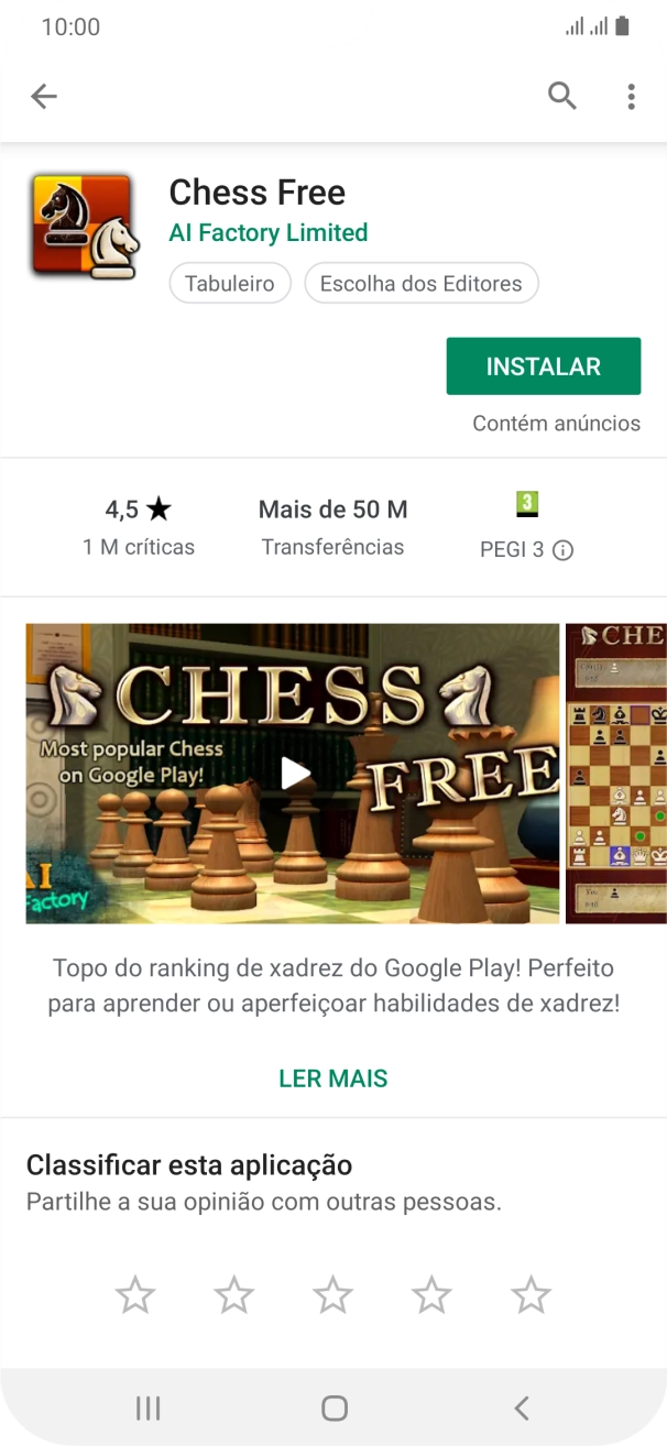 Prima INSTALAR e siga as indicações no ecrã para instalar a app.