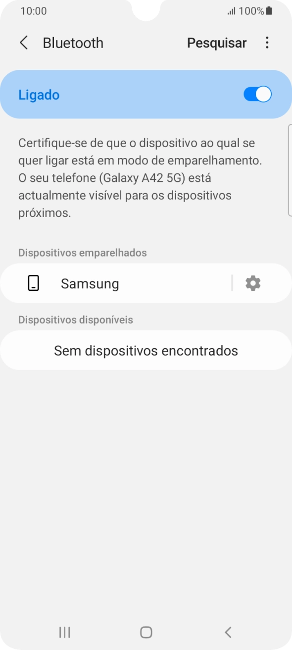Prima a tecla de início para terminar e voltar ao ecrã inicial.