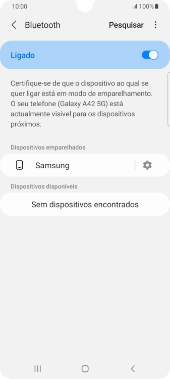 Prima a tecla de início para terminar e voltar ao ecrã inicial.