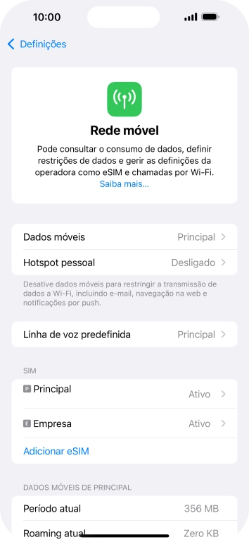 Prima Dados móveis.